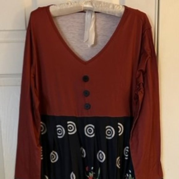 Colorful Floral/Ethnic Long Dress - Picture 7 of 7